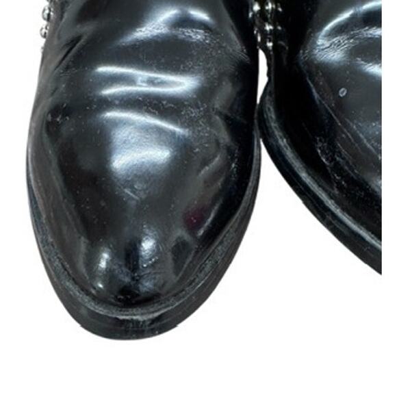 "JEFFREY CAMPBELL"Rylance-MB Women,s Black Silver Studded Leather Booties,Sz 9 - Picture 4 of 15